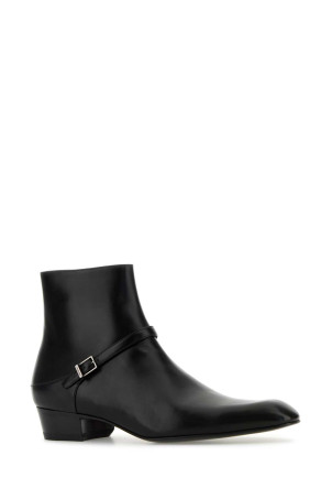 Чорні шкіряні ботильйони Augustin Чорні SAINT LAURENT (8205981YU00) Чорні шкіряні ботильйони Augustin Чорні SAINT LAURENT (8205981YU00)