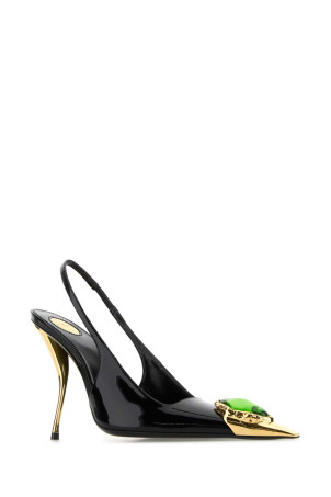 Чорні шкіряні туфлі-човники Loulou SAINT LAURENT (8272501TVA6) Чорні шкіряні туфлі-човники Loulou SAINT LAURENT (8272501TVA6)