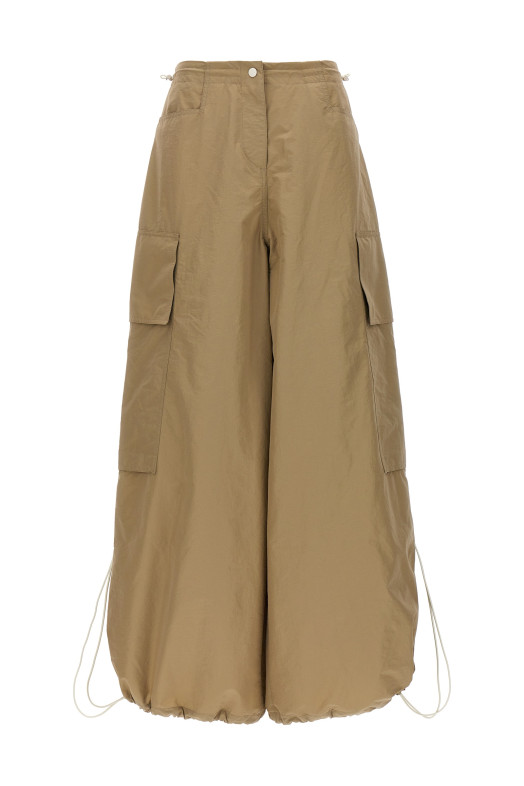 Брюки-парашют Бежевые PALM ANGELS (PWCF009E23FAB00161616161)