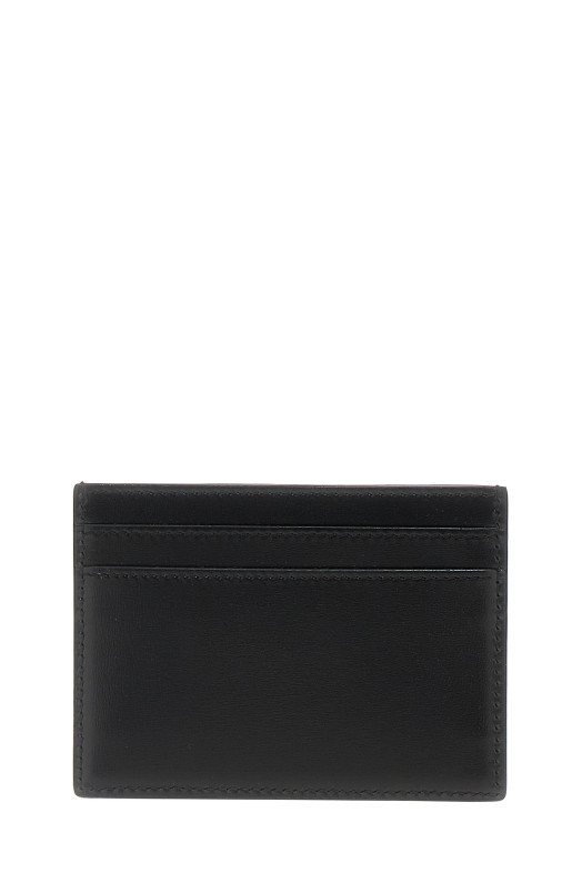 Logo leather cardholder Black