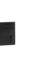 Logo leather cardholder Black