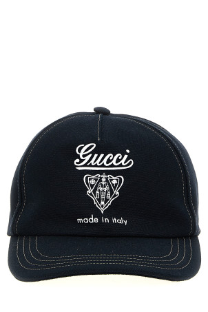 Шапка с гербом Gucci Синий 8134564HBE14068 Шапка с гербом Gucci Синий 8134564HBE14068
