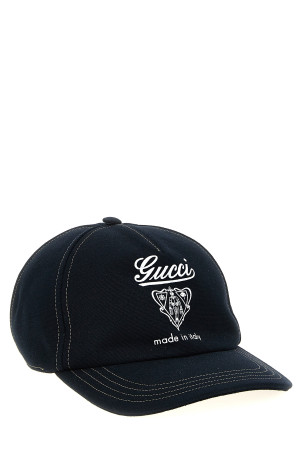 Шапка с гербом Gucci Синий 8134564HBE14068 Шапка с гербом Gucci Синий 8134564HBE14068