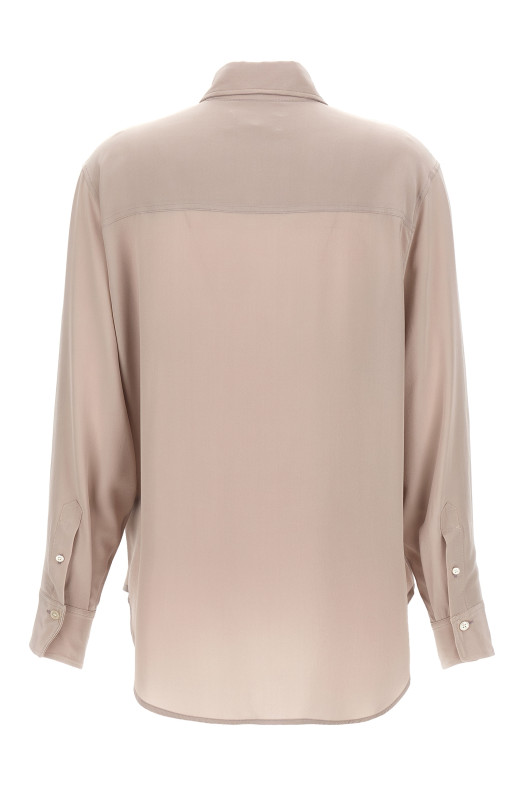 Блузка VICTORIA BECKHAM 'Asymmetric Ruffle' фиолетового цвета 1125WSH005505AHEATHER Блузка VICTORIA BECKHAM 'Asymmetric Ruffle' фиолетового цвета 1125WSH005505AHEATHER