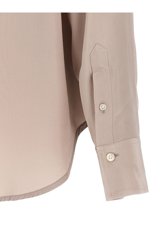 Блузка VICTORIA BECKHAM 'Asymmetric Ruffle' фиолетового цвета 1125WSH005505AHEATHER Блузка VICTORIA BECKHAM 'Asymmetric Ruffle' фиолетового цвета 1125WSH005505AHEATHER