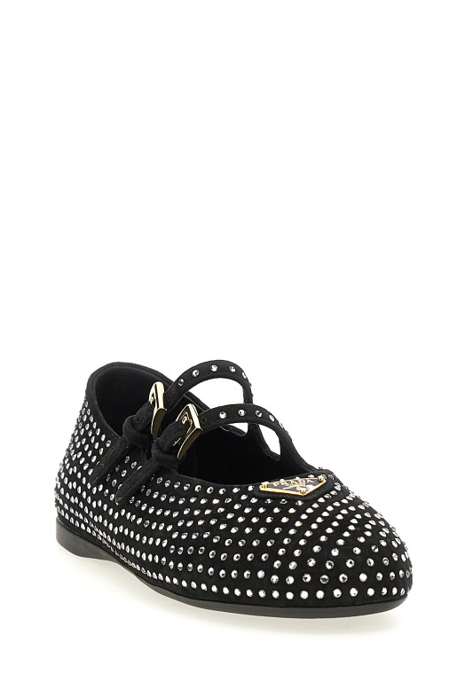 Балетки з подвійним ремінцем Чорний PRADA 1F797NF0053L53F0T7O Балетки з подвійним ремінцем Чорний PRADA 1F797NF0053L53F0T7O