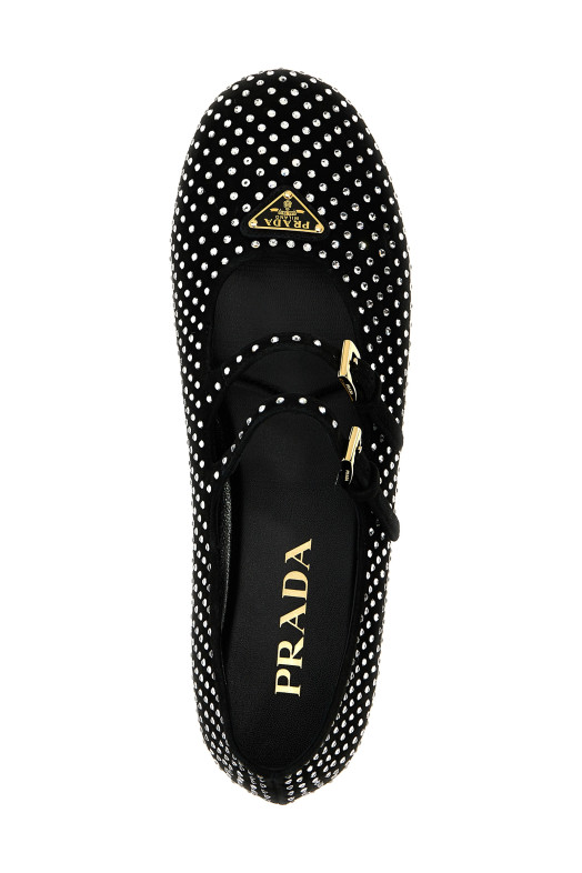 Балетки з подвійним ремінцем Чорний PRADA 1F797NF0053L53F0T7O Балетки з подвійним ремінцем Чорний PRADA 1F797NF0053L53F0T7O