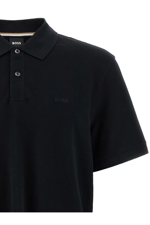 Рубашка-поло из пике Черный HUGO BOSS 50468362001 Рубашка-поло из пике Черный HUGO BOSS 50468362001