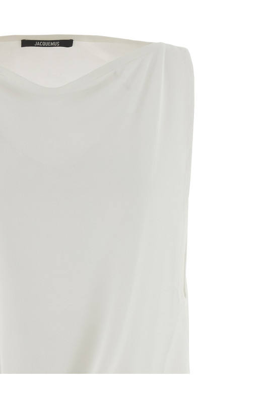 JACQUEMUS 'Le Haut Peplo' топ Білий 25E251TO1222381100 JACQUEMUS 'Le Haut Peplo' топ Білий 25E251TO1222381100