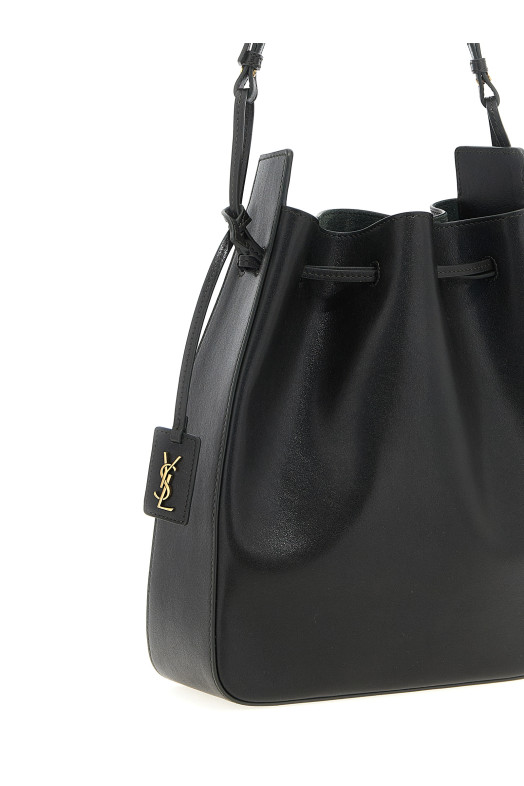 Большая кожаная сумка-ведро Зеленый SAINT LAURENT 822872AADOO3695 Большая кожаная сумка-ведро Зеленый SAINT LAURENT 822872AADOO3695