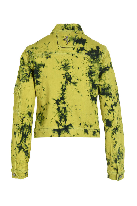 Джинсова куртка з ефектом ті-дай Жовтий FERRARI (4791097)