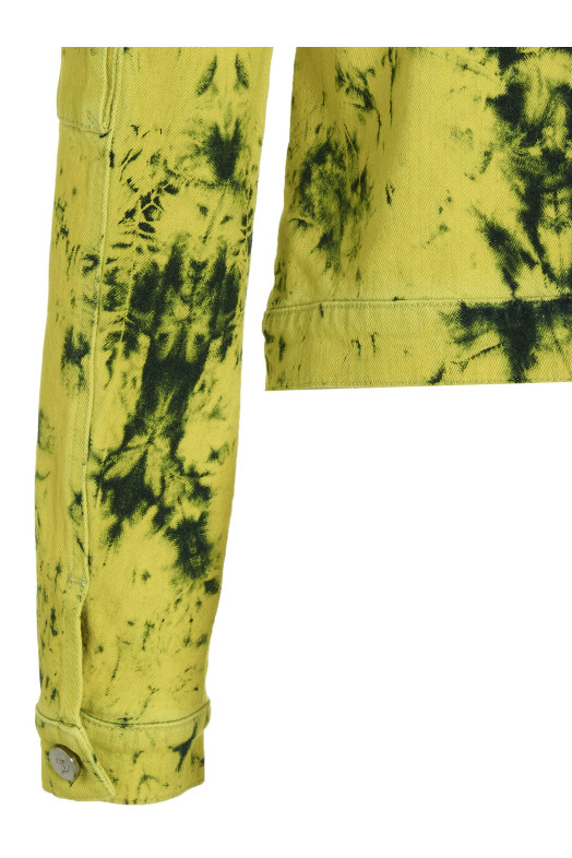 Джинсова куртка з ефектом ті-дай Жовтий FERRARI (4791097)