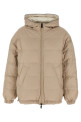 Laminated reversible down jacket Beige