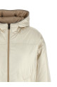 Laminated reversible down jacket Beige