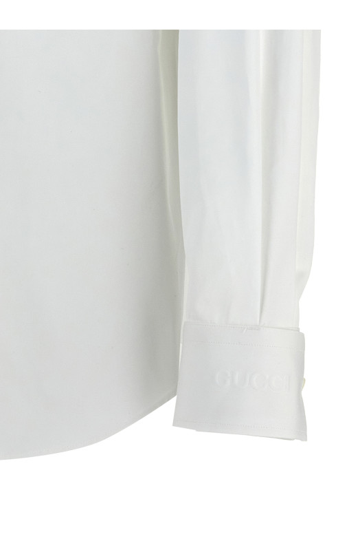 Double collar shirt White