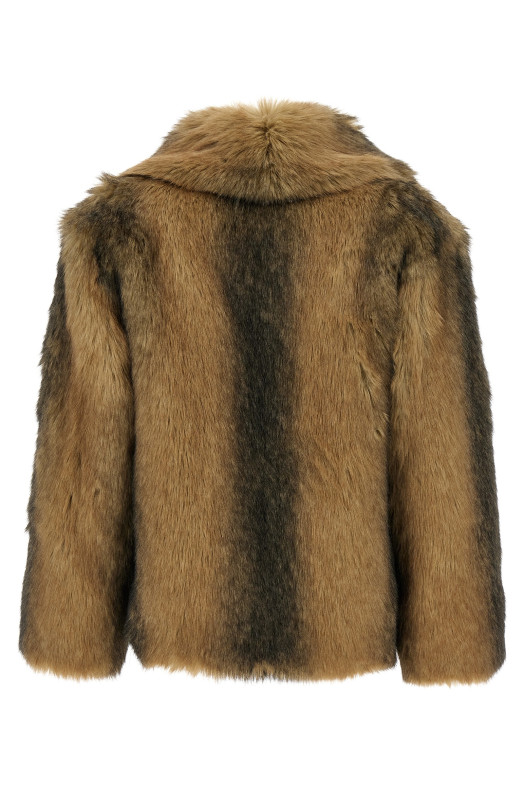 'Sherman' faux fur coat Brown