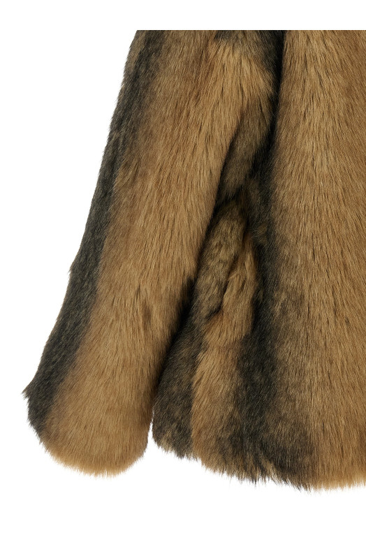 'Sherman' faux fur coat Brown