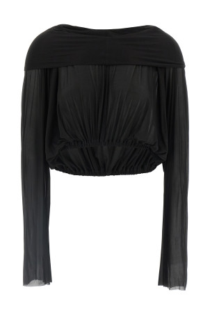 Свитер RICK OWENS 'Crooped Hooded Tunic' Черный RO01E7278BZ09 Свитер RICK OWENS 'Crooped Hooded Tunic' Черный RO01E7278BZ09