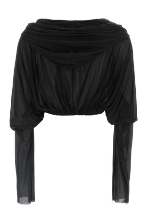 Свитер RICK OWENS 'Crooped Hooded Tunic' Черный RO01E7278BZ09 Свитер RICK OWENS 'Crooped Hooded Tunic' Черный RO01E7278BZ09