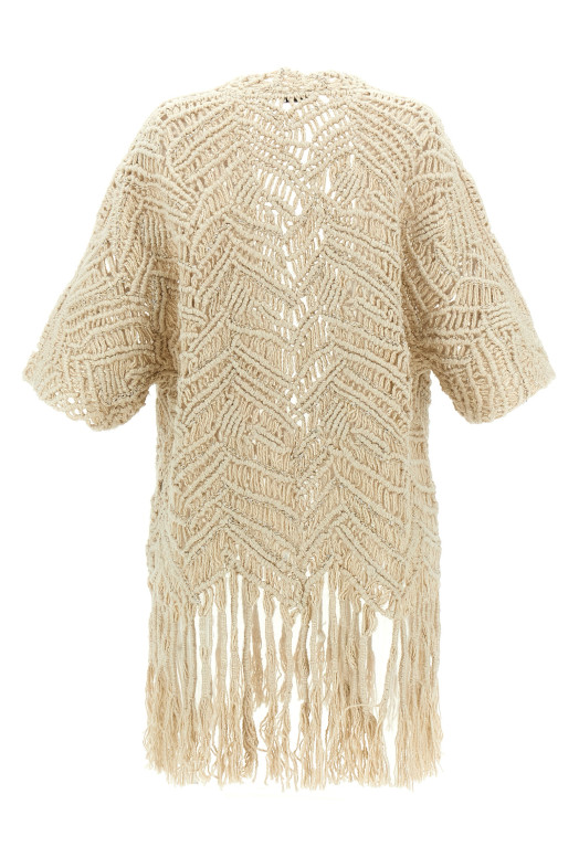 Кардиган BRUNELLO CUCINELLI 'OPERA Сліпуче макраме' Бежевий MCB653306CLY85