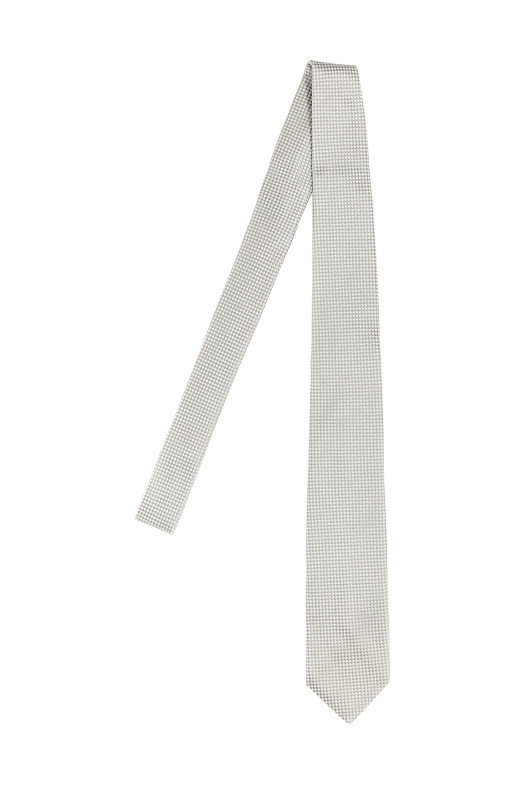 Silk tie Silver