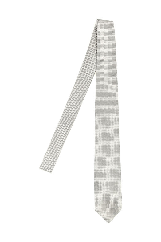 Silk tie Silver