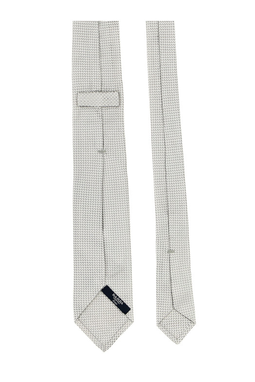 Silk tie Silver