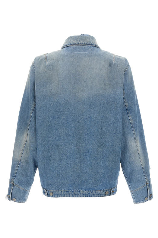 Джинсовая куртка с эффектом б/у Синий MM6 MAISON MARGIELA SH2AM0030M30018964 Джинсовая куртка с эффектом б/у Синий MM6 MAISON MARGIELA SH2AM0030M30018964