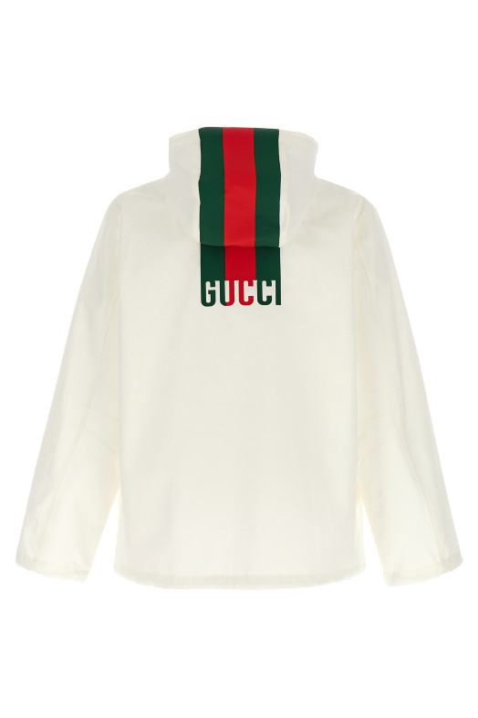 Nastro Web Water Repellent Jacket White GUCCI 804962ZAIAK9174 Nastro Web Water Repellent Jacket White GUCCI 804962ZAIAK9174