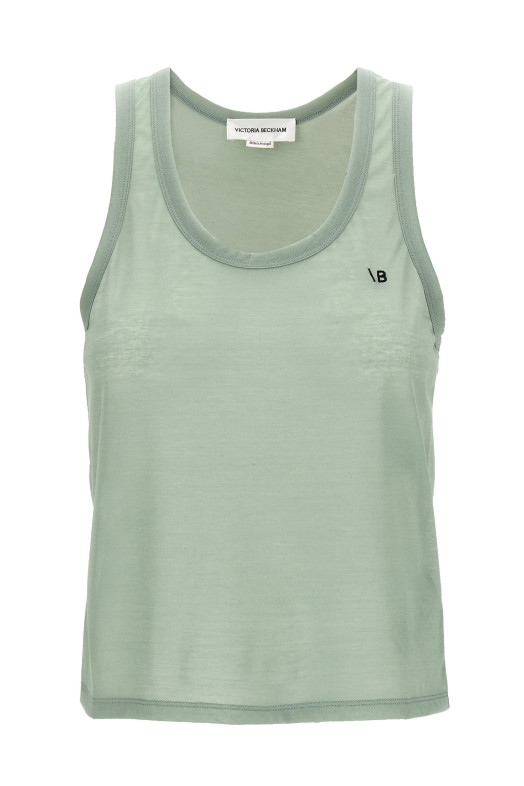 Майка з вишивкою логотипу Зелений VICTORIA BECKHAM 1125JTS006145AWASABI