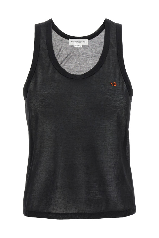 Футболка з вишивкою логотипу Чорний VICTORIA BECKHAM 1125JTS006145ABLACK