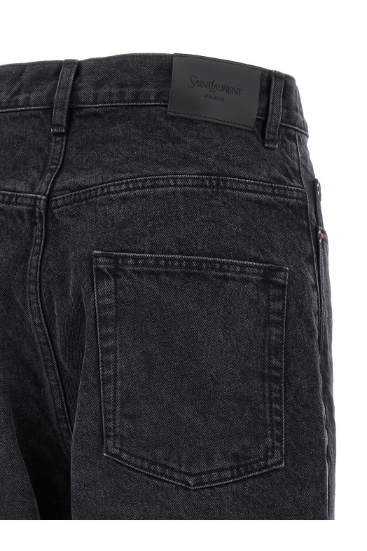 Використані джинси з ефектом Чорний SAINT LAURENT 824083Y06CA1319 Використані джинси з ефектом Чорний SAINT LAURENT 824083Y06CA1319