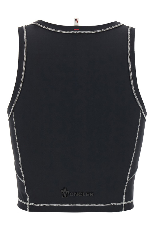 Спортивный топ с нашивкой логотипа Черный MONCLER GRENOBLE K10988P00001899YG999 Спортивный топ с нашивкой логотипа Черный MONCLER GRENOBLE K10988P00001899YG999