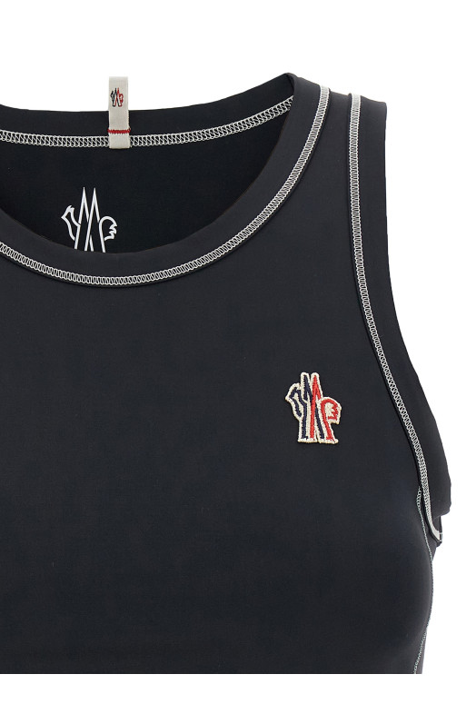 Спортивный топ с нашивкой логотипа Черный MONCLER GRENOBLE K10988P00001899YG999 Спортивный топ с нашивкой логотипа Черный MONCLER GRENOBLE K10988P00001899YG999