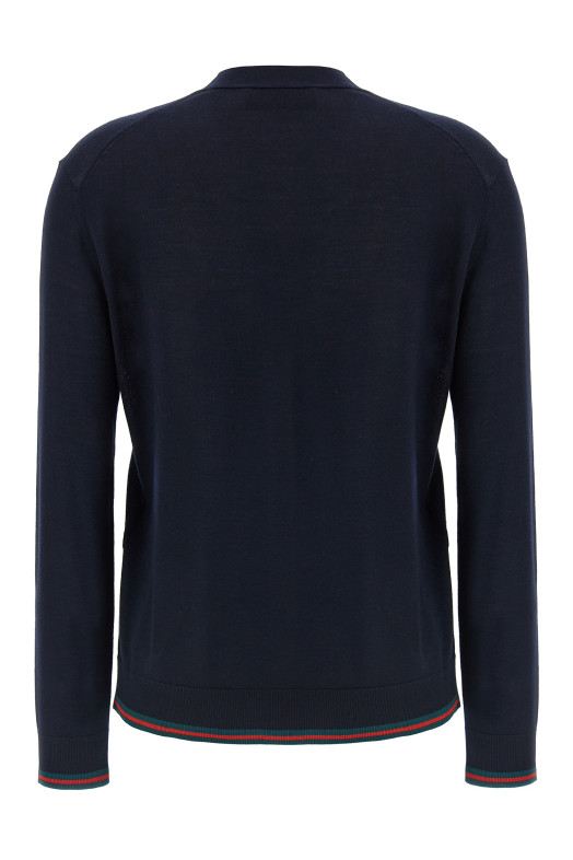 Синій павутинний кардиган GUCCI 818588XKENL4027