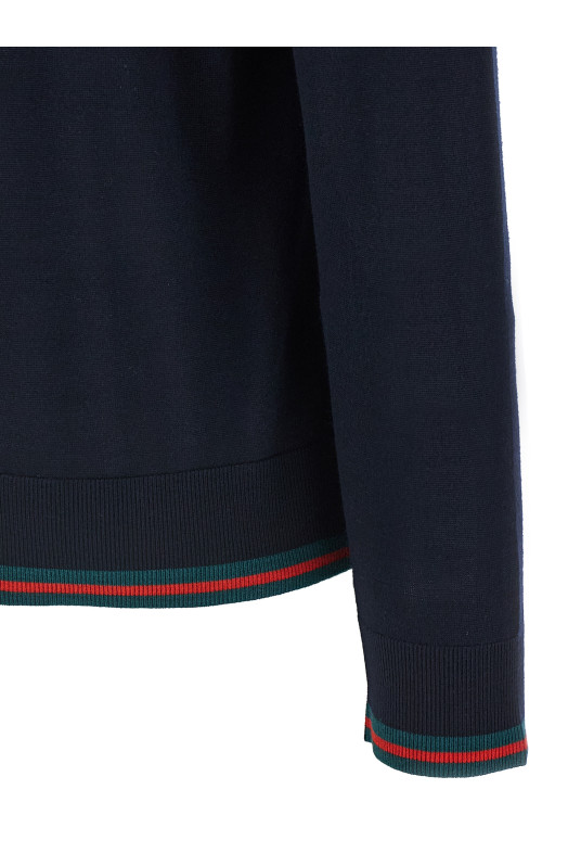 Синій павутинний кардиган GUCCI 818588XKENL4027