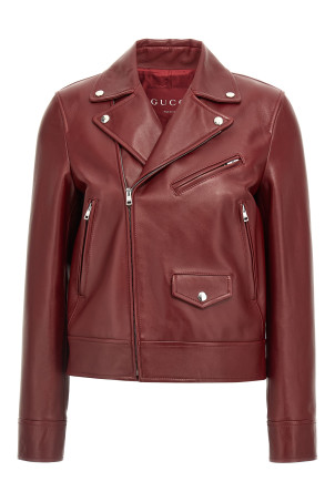 Leather biker jacket Brown Leather biker jacket Brown