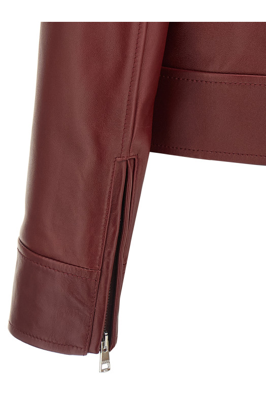 Шкіряна байкерська куртка Коричневий GUCCI 819314XN3366207 Шкіряна байкерська куртка Коричневий GUCCI 819314XN3366207