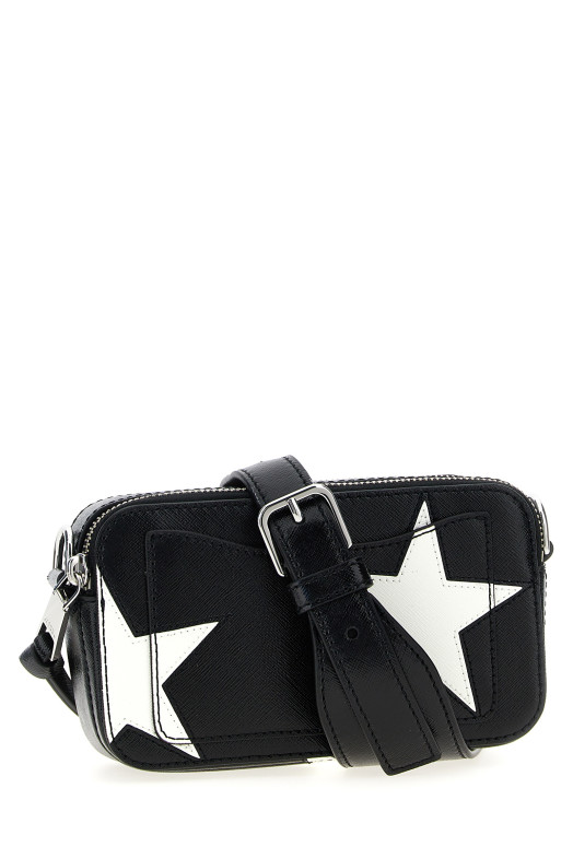 Сумка через плече MARC JACOBS 'The Star Patchwork Snapshot' чорно-сіра 2R4HCR013H02005 Сумка через плече MARC JACOBS 'The Star Patchwork Snapshot' чорно-сіра 2R4HCR013H02005