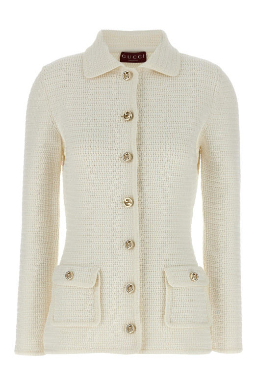 Cotton cardigan White