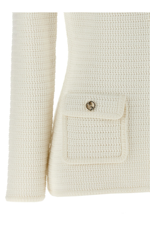 Cotton cardigan White