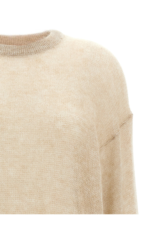 Lurex sweater Beige Lurex sweater Beige