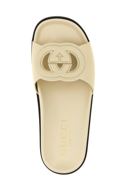 Слайди з вирізаним логотипом Білий GUCCI 816334US0009540