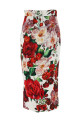 Floral longuette skirt White Floral longuette skirt White
