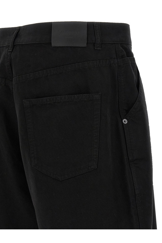 Бавовняні шорти-бермуди Чорний SAINT LAURENT 816344Y34QA1376 Бавовняні шорти-бермуди Чорний SAINT LAURENT 816344Y34QA1376