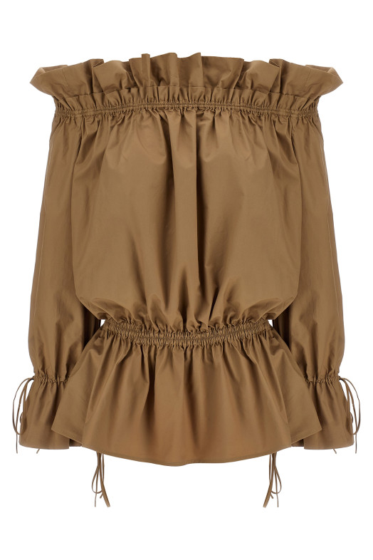 Сукня із завитушками Бежева SAINT LAURENT 820966Y3K752560 Сукня із завитушками Бежева SAINT LAURENT 820966Y3K752560