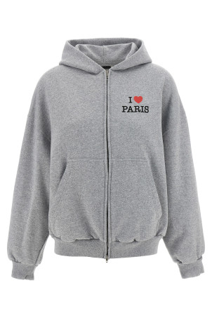 Толстовка с капюшоном 'I Love Paris & Balenciaga' Серый 803264TSVI51300 Толстовка с капюшоном 'I Love Paris & Balenciaga' Серый 803264TSVI51300