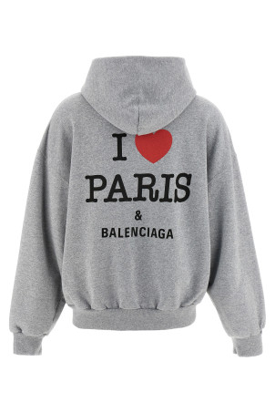 Толстовка с капюшоном 'I Love Paris & Balenciaga' Серый 803264TSVI51300 Толстовка с капюшоном 'I Love Paris & Balenciaga' Серый 803264TSVI51300