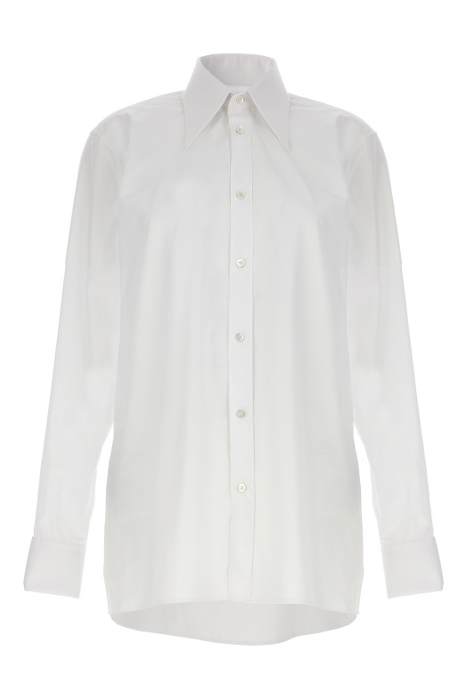 Длинная рубашка Белая MAISON MARGIELA (S67DT0003S43001100) Длинная рубашка Белая MAISON MARGIELA (S67DT0003S43001100)