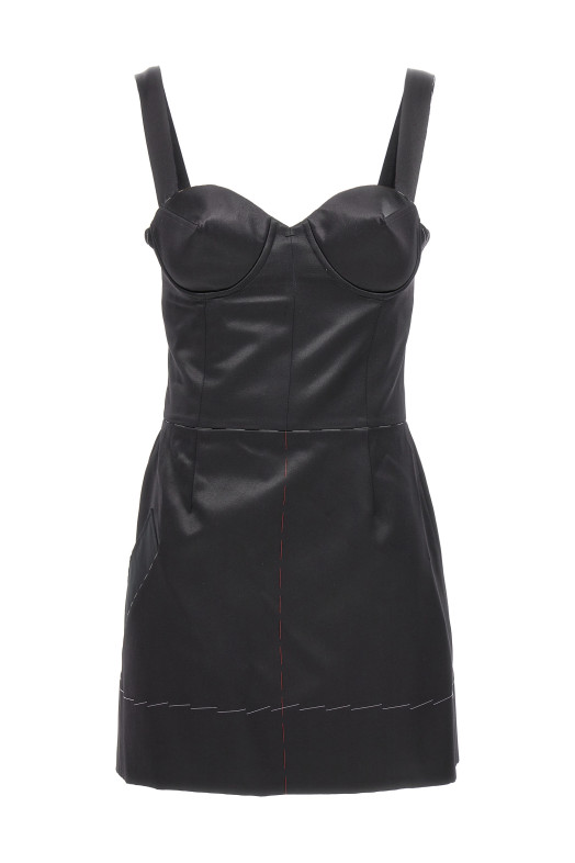 Сукня-корсет з контрастною строчкою, чорна MAISON MARGIELA (S29DA0002S44074900) Сукня-корсет з контрастною строчкою, чорна MAISON MARGIELA (S29DA0002S44074900)